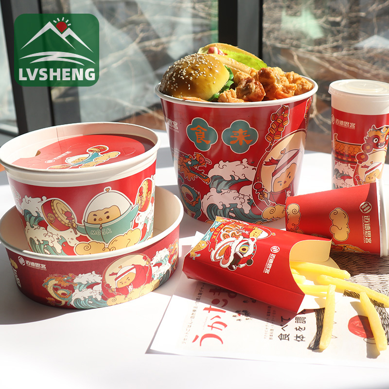 Chì dimensione di u containeru di carta d'alimentariu pò fà stampa di logo?