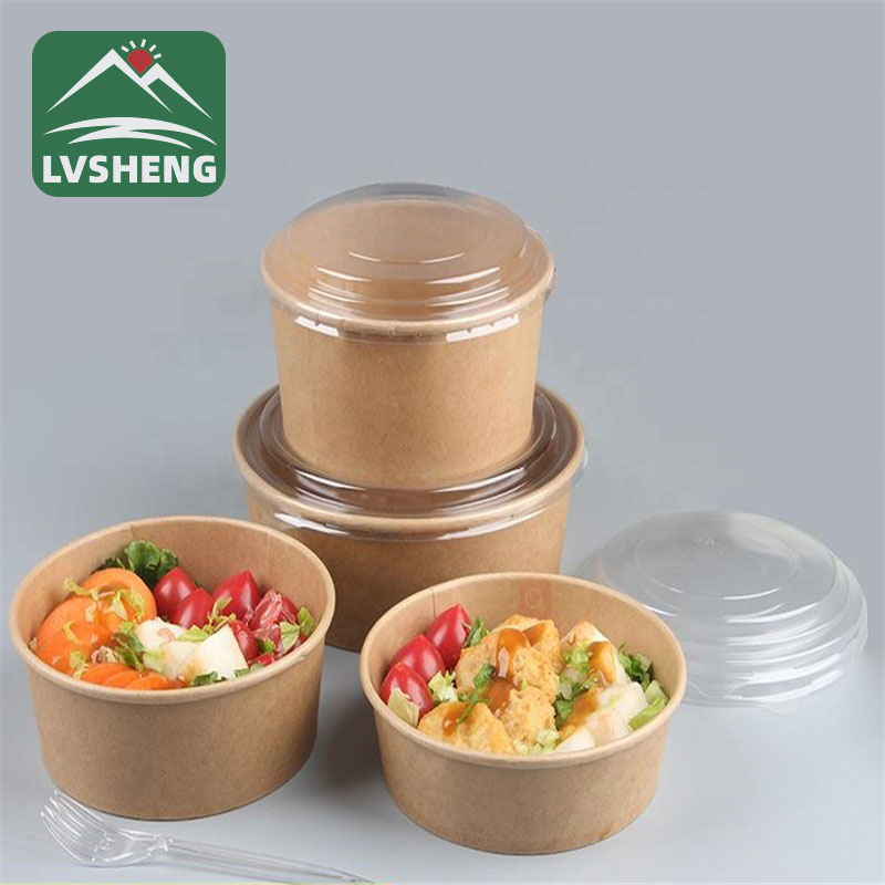 U fasciu di carta di carburante di Grease Kraft Kraft Pigliate Salad Bury Box