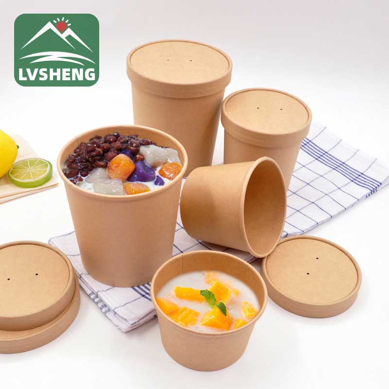 Tazza di zuppa cù coperchi piatti